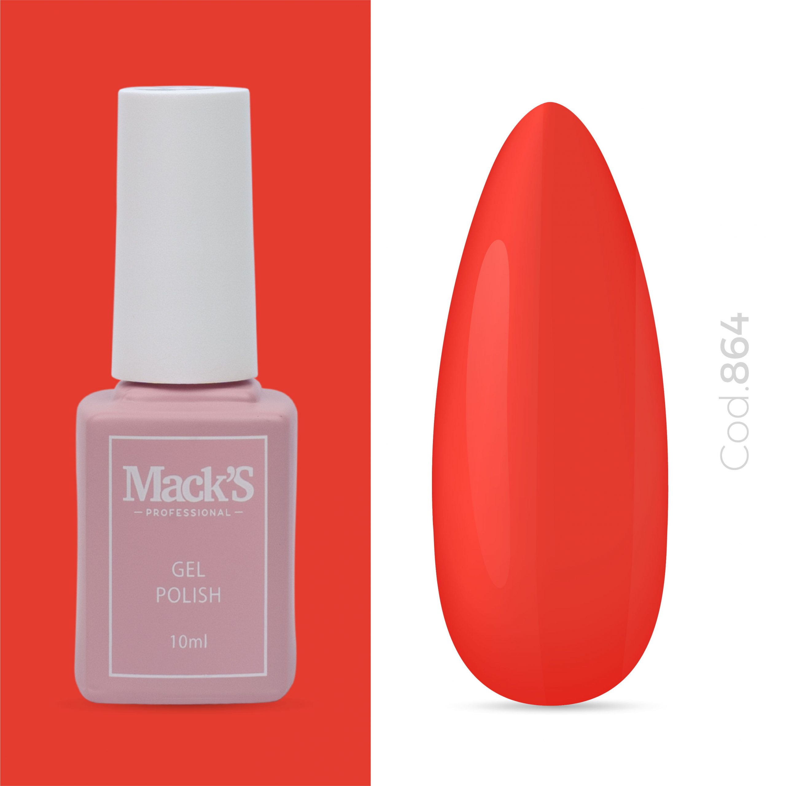 864 colore rosso semipermanente macks professional