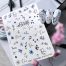 119 yes slider fiori e scritte water decal per nail art unghie