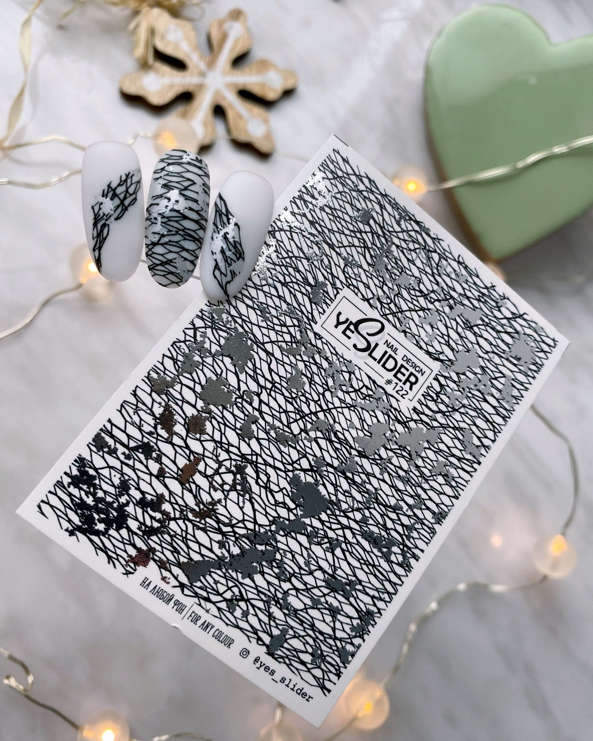 122 yes slider decorazioni unghie con foil per nail art semplici