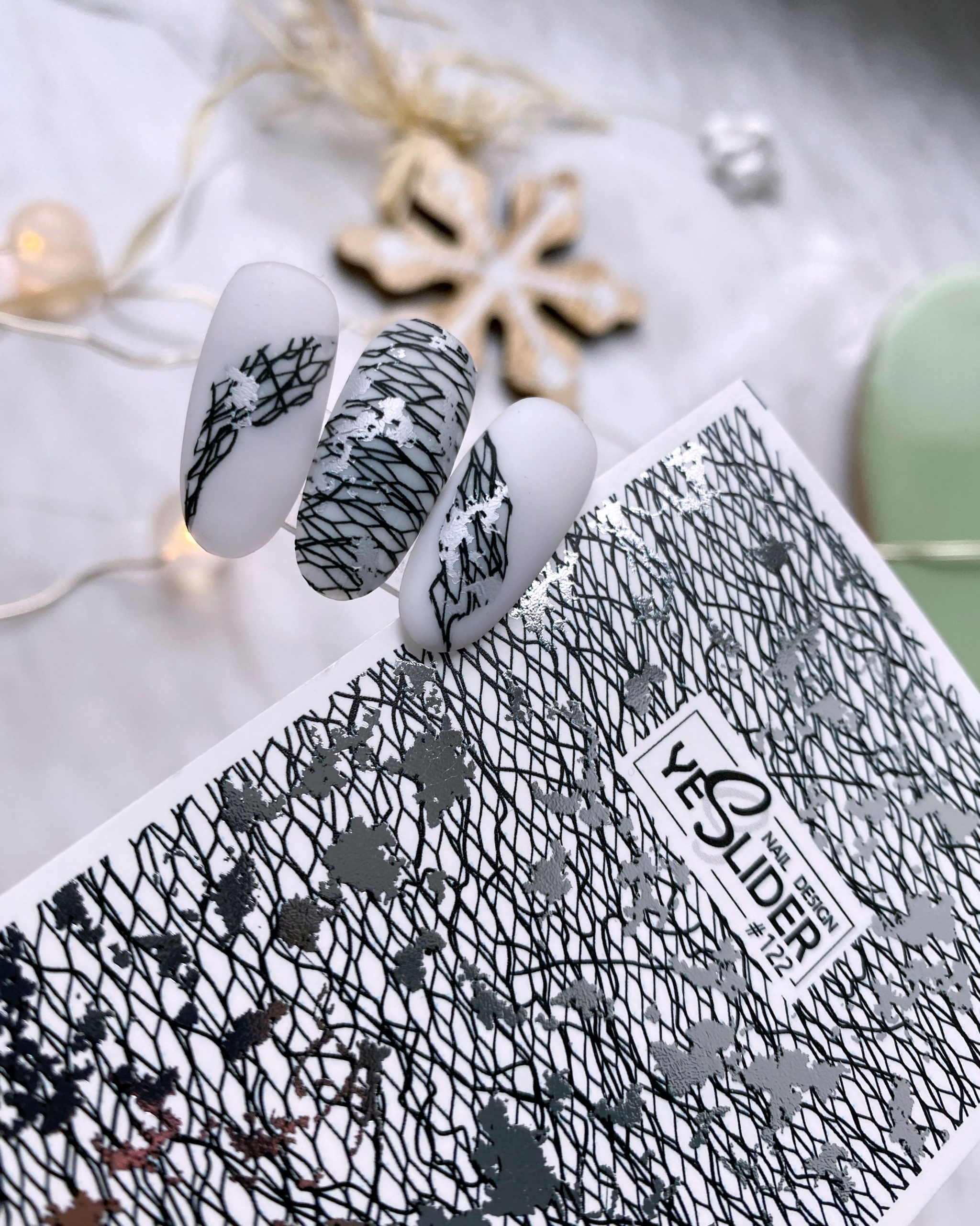 122 yes slider decorazioni unghie con foil per nail art semplici