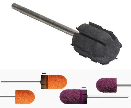 mandrino fresa per cappucci abrasivi pedicure da 10 mm