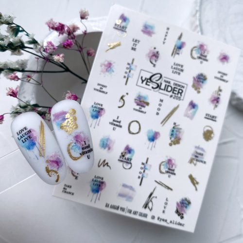 decori unghie gel astratti water decal