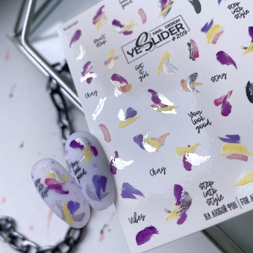 decori unghie pennellate astratte water decal