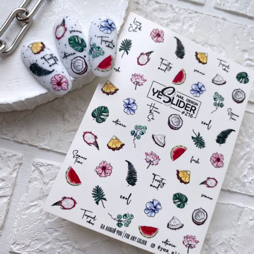 decorazioni unghie estive con frutta water decal