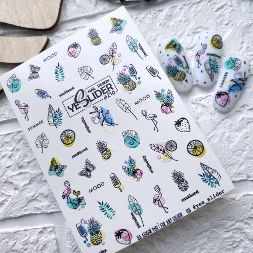 decorazioni per unghie estive water decal per nail art yes slider