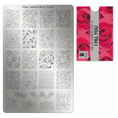 stamping plate moyra per nail art 045